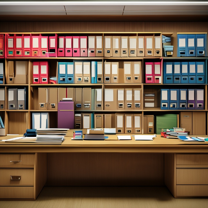 Sistema de arquivos organizados em estante